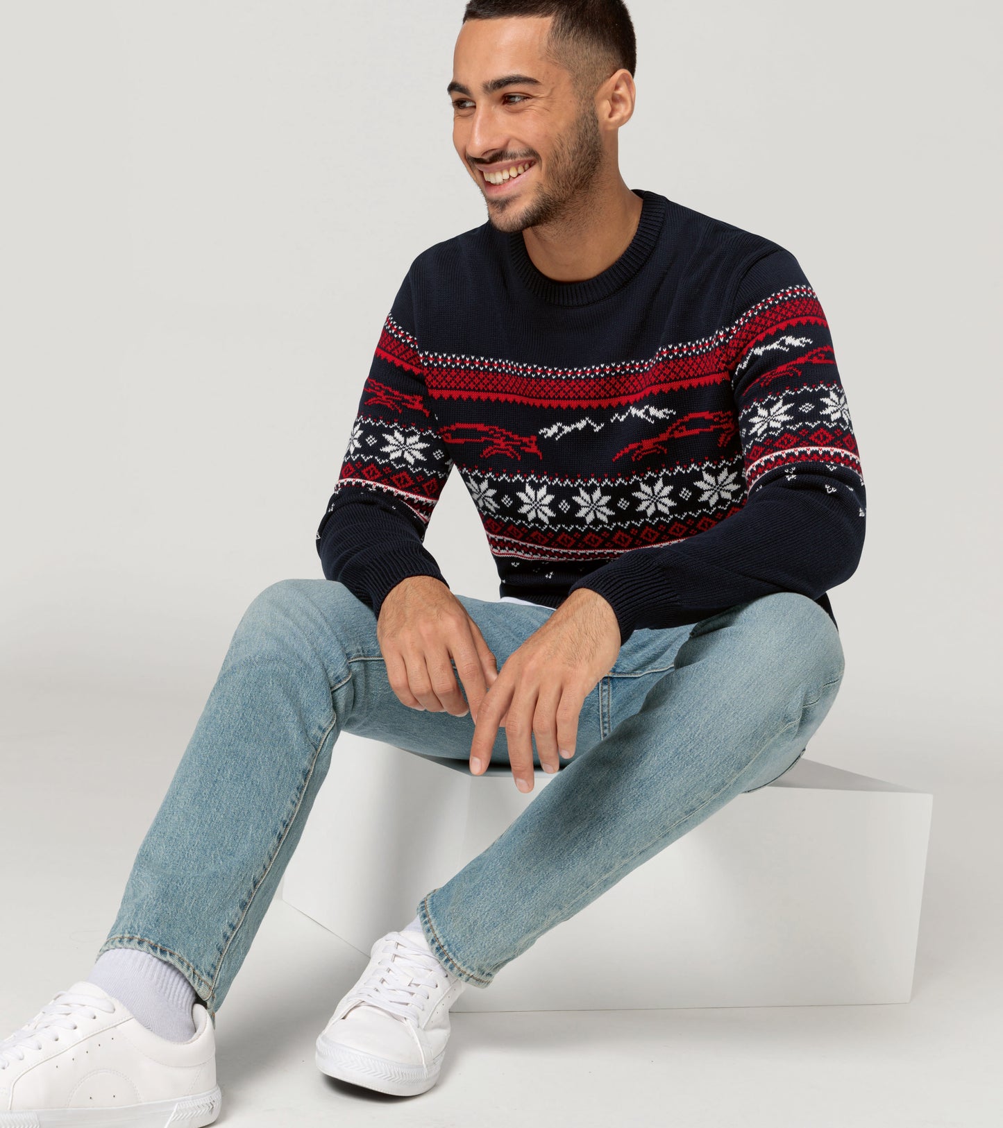 Unisex knitted pullover - M - Christmas