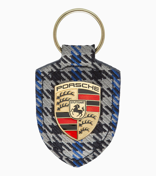 Pepita blue Crest key ring