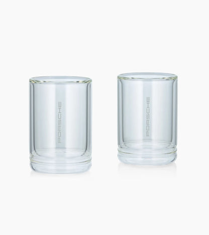 Set of two double-walled glasses