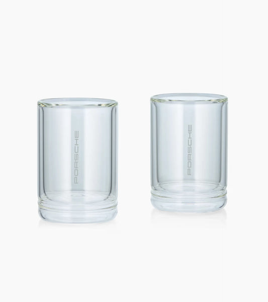 Set of two double-walled glasses